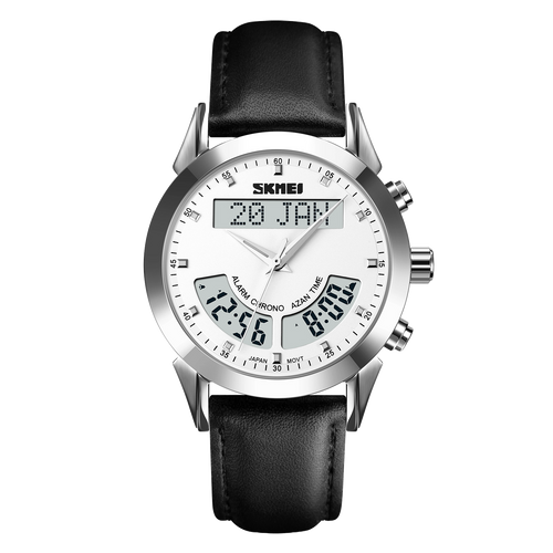 Wahran Muslim Prayer Watch with Leather Strap and Azan Alerts